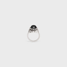 Women Celine Folk Onyx Ring - Vintage Silver/Onyx