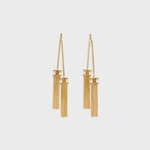 Women Triumph Folk Pompon Earrings - Gold