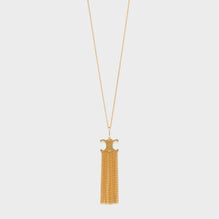 Women Triumph Folk Fringe Long Necklace - Gold