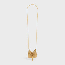 Triumph Folk Pouch Necklace - Gold