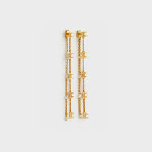 Long Pearl Earrings - Gold/Ivory