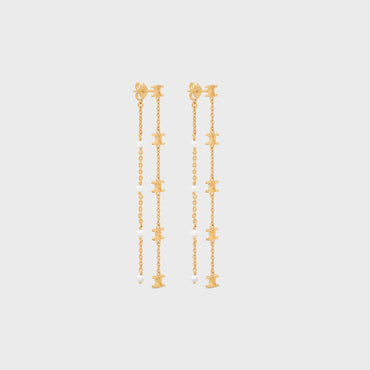 Long Pearl Earrings - Gold/Ivory