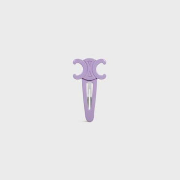 Celine Large Snap Hair Clip - Lilac/Silver