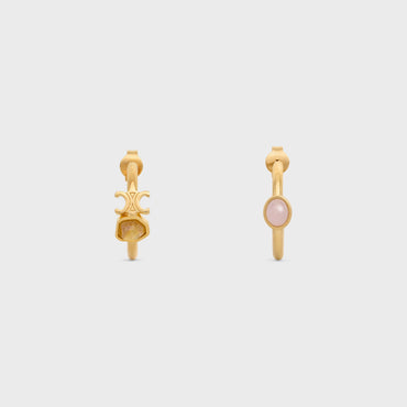 Hoops - Gold/Quartz Rutile/Pink Qu