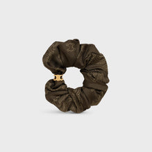 Women Scrunchy Bandana - Khaki/Gold