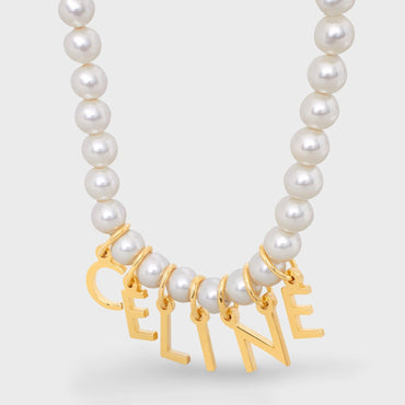 Celine Paris Pearl Bracelet Brass & Glass - Gold / Ivory