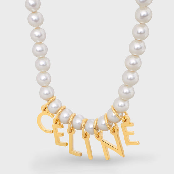 Women Celine Paris Pearl Bracelet - Gold/Ivory