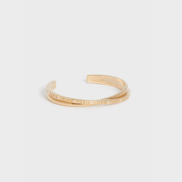 Celine Paris Double Thin Cuff - Gold