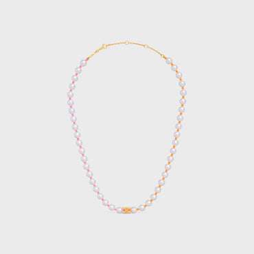 Celine Plage Pearl Necklace Brass & Resin - Multicolor