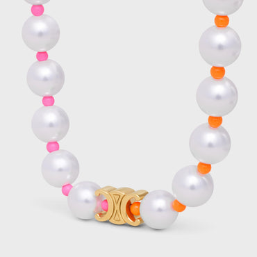 Celine Plage Pearl Bracelet Brass & Resin - Multicolor