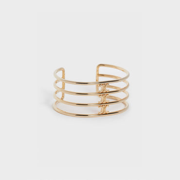 Triomphe Cage Cuff Brass - Gold
