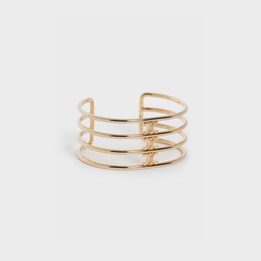 Triomphe Cage Cuff Brass - Gold