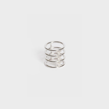 Triomphe Cage Ring Brass - Silver