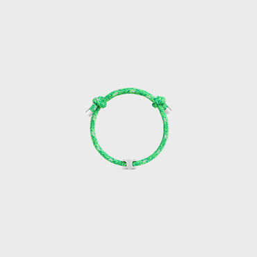 Triomphe Beach Bracelet Brass & Polyester - Neon Green / Silver