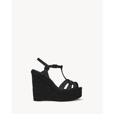 Espadrille 95 Wedge T-Strap Espadeilles - Nero