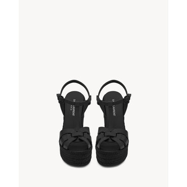 Espadrille 95 Wedge T-Strap Espadeilles - Nero