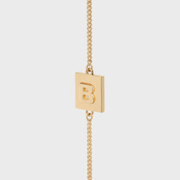 Women Alphabet B Bracelet - Gold