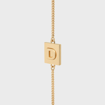 Alphabet D Bracelet - Gold