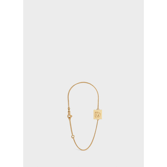 Women Alphabet D Bracelet - Gold