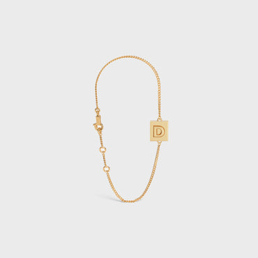 Alphabet D Bracelet - Gold