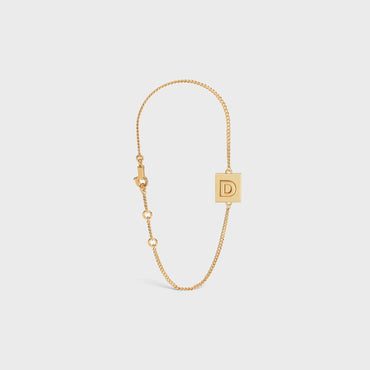 Alphabet D Bracelet - Gold