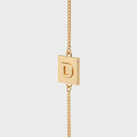 Women Alphabet D Bracelet - Gold