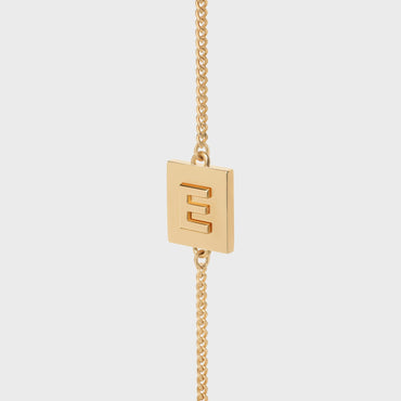 Alphabet E Bracelet Brass - Gold