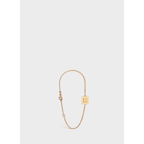 Women Alphabet E Bracelet - Gold