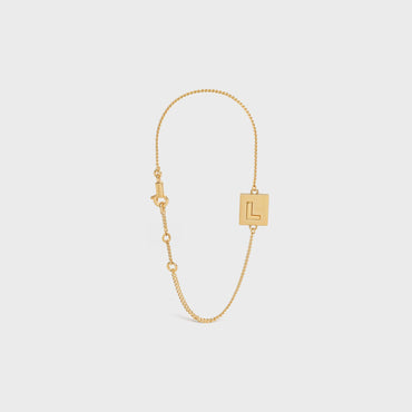 Alphabet L Bracelet - Gold