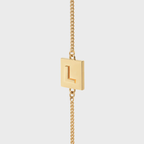 Women Alphabet L Bracelet - Gold