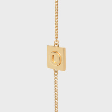 Alphabet O Bracelet Brass - Gold