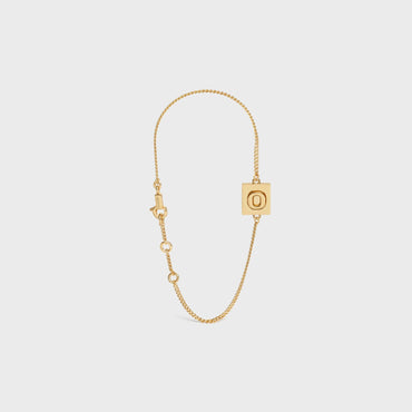Alphabet O Bracelet Brass - Gold