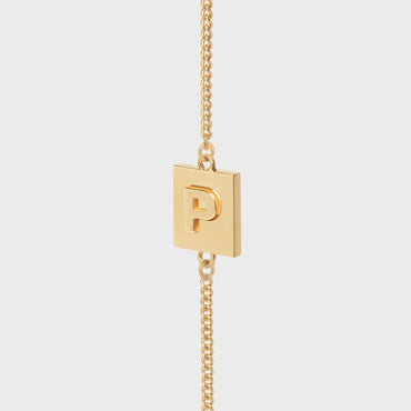 Alphabet P Bracelet - Gold