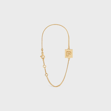 Alphabet P Bracelet - Gold