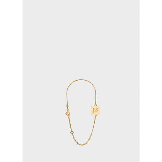 Women Alphabet P Bracelet - Gold