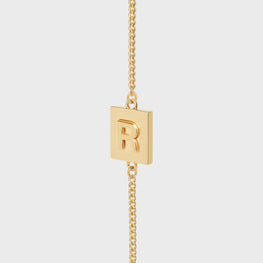 Women Alphabet R Bracelet - Gold