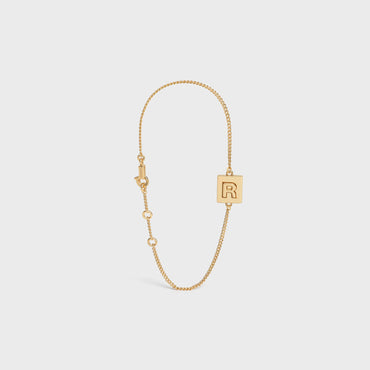 Alphabet R Bracelet - Gold