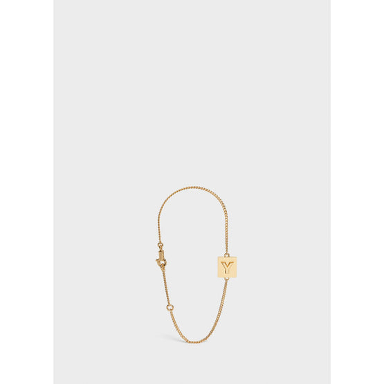 Women Alphabet Y Bracelet - Gold