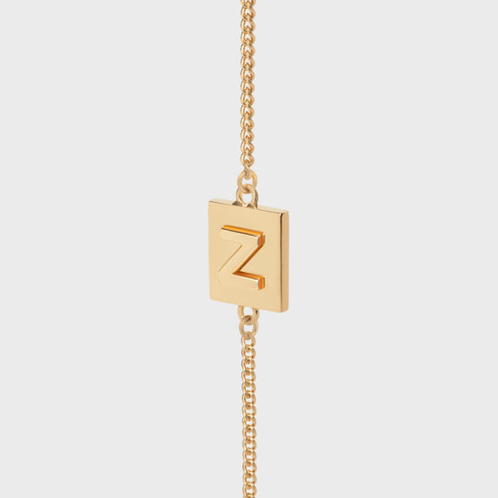 Women Alphabet Z Bracelet - Gold