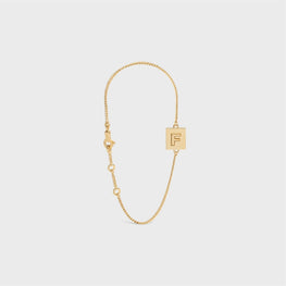 Women Alphabet F Bracelet - Gold