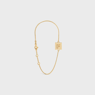 Alphabet F Bracelet - Gold