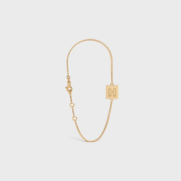 Alphabet H Bracelet - Gold