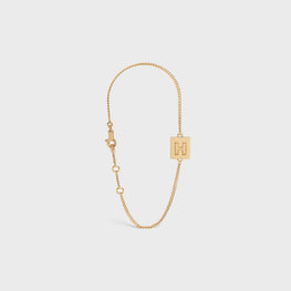 Women Alphabet H Bracelet - Gold