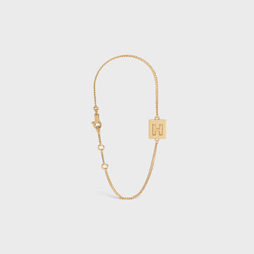Alphabet H Bracelet - Gold