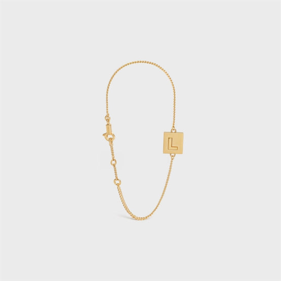 Women Alphabet L Bracelet - Gold