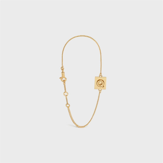 Women Alphabet Q Bracelet - Gold