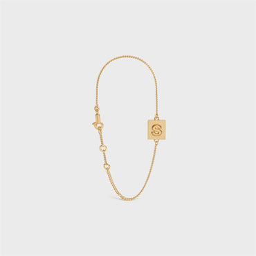 Alphabet S Bracelet - Gold