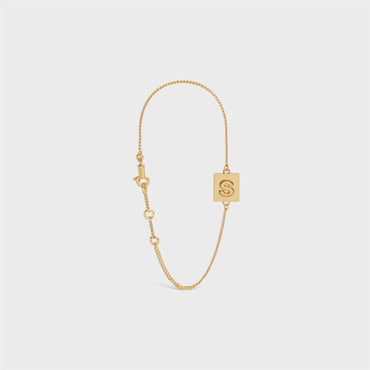 Alphabet S Bracelet - Gold