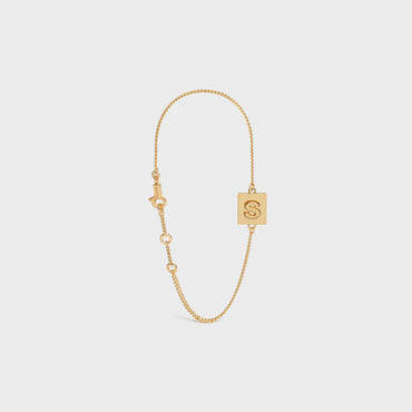 Alphabet S Bracelet - Gold