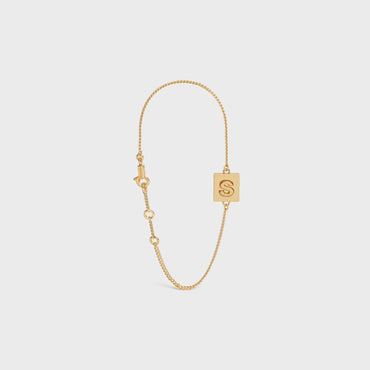 Alphabet S Bracelet - Gold